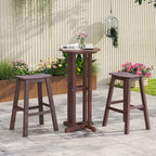 Ensemble de 2 tabourets de bar Gymax 29 pour terrasse avec assise incurvée et repose-pieds