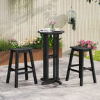 Ensemble de 2 tabourets de bar Gymax 29 pour terrasse avec assise incurvée et repose-pieds