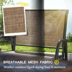 Ensemble de 2 balancelles Outsunny pour véranda avec filet respirant, accoudoirs incurvés et structure en acier, idéales pour le jardin, la piscine, la cour ou le balcon.