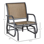 Ensemble de 2 balancelles Outsunny pour véranda avec filet respirant, accoudoirs incurvés et structure en acier, idéales pour le jardin, la piscine, la cour ou le balcon.