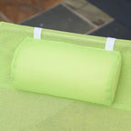 Chaises longues pliantes Outsunny avec coussin, dossier inclinable et maille respirante pour la plage, le jardin et la terrasse.