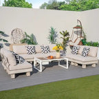 Modern Outdoor Conversation Set with Coffee Table and Ice Bucket