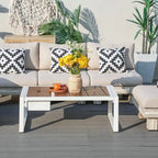 Ensemble de conversation moderne pour l'extérieur avec table basse et seau à glace