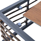 Ensemble de canapé d'extérieur sectionnel contemporain en métal 7 pièces, mobilier de patio résistant aux intempéries avec coussins moelleux et table basse.