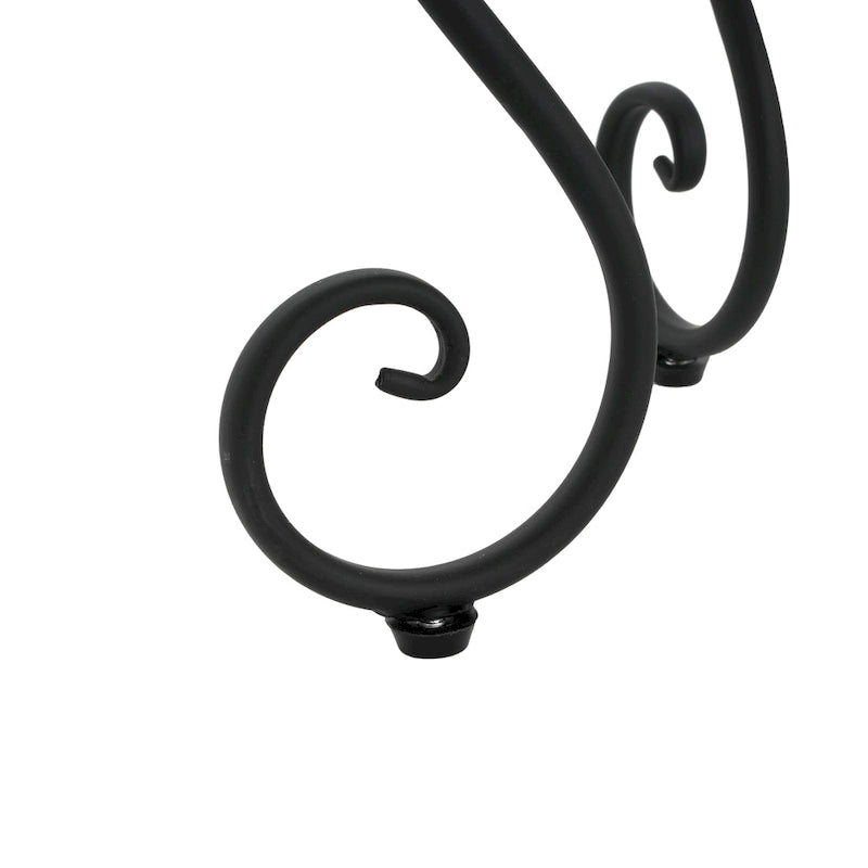 Table d'appoint ronde d'extérieur en céramique, colorée et noire