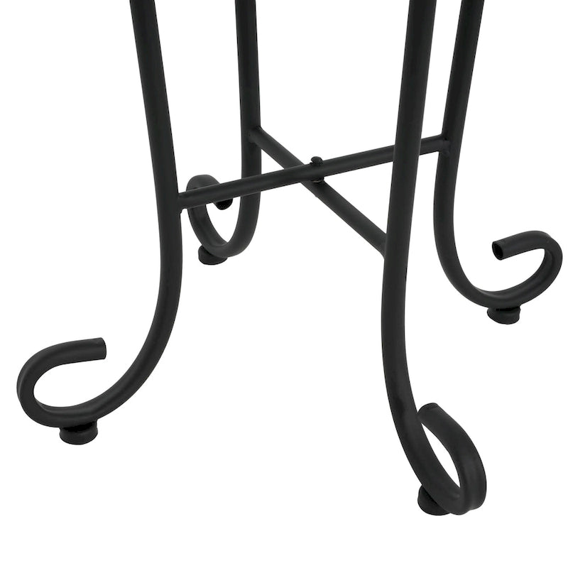 Table d'appoint de terrasse, bleu et noir