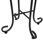 Table d'appoint de terrasse, bleu et noir