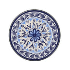 Table d'appoint de terrasse, bleu et noir