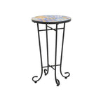 Table d'appoint de terrasse, bleu et noir