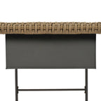 Ensemble de canapé d'angle d'extérieur en forme de L, 6 pièces, mobilier de jardin en corde avec canapé, table basse de rangement, tabourets et banc