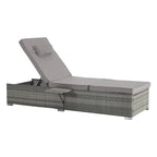 GDFStudio - Ensemble de 2 chaises longues d'extérieur Amelia avec inclinaison réglable et table d'appoint pour se détendre au bord de la piscine