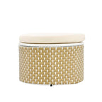 Ensemble canapé d'angle rond pour terrasse, méridienne en rotin bicolore avec auvent rétractable et assise modulable