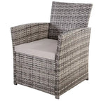 Ensemble de mobilier de jardin 4 pièces en résine tressée PE, canapé d'angle en rotin pour terrasse avec coussins lavables