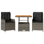 Ensemble bistro vidaXL Gris, marron, gris foncé - 31,5 x 31,5 x 28,0