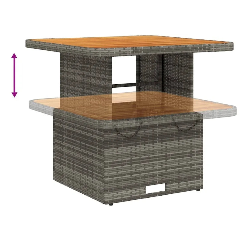 Ensemble bistro vidaXL Gris, marron, gris foncé - 31,5 x 31,5 x 28,0