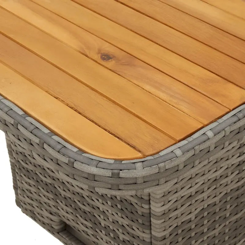 Ensemble bistro vidaXL Gris, marron, gris foncé - 31,5 x 31,5 x 28,0