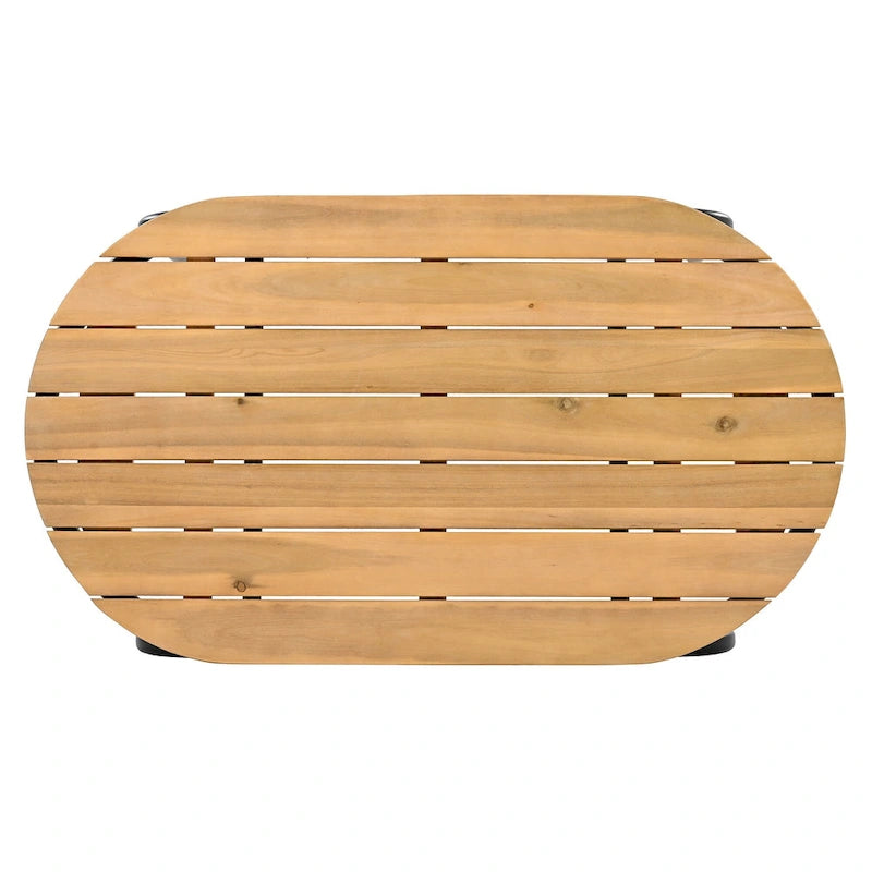 Ensemble de 3 chaises longues d'extérieur pour terrasse, jardin, plage, salon de jardin, fauteuils d'appoint et table d'appoint en acacia