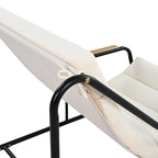 Ensemble de 3 chaises longues d'extérieur pour terrasse, jardin, plage, salon de jardin, fauteuils d'appoint et table d'appoint en acacia