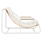 Ensemble de 3 chaises longues d'extérieur pour terrasse, jardin, plage, salon de jardin, fauteuils d'appoint et table d'appoint en acacia