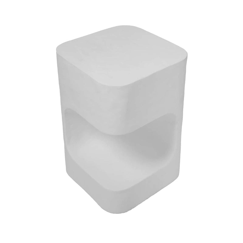 Table d'appoint asymétrique Grover Outdoor en imitation pierre