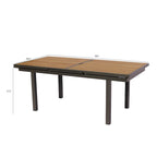 Ensemble de salle à manger d'extérieur Catania 11 pièces en aluminium gris foncé avec sac de rangement couleur étain - Non disponible