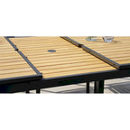 Ensemble de salle à manger d'extérieur Catania 11 pièces en aluminium gris foncé avec sac de rangement couleur étain - Non disponible