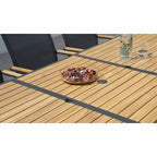 Ensemble de salle à manger d'extérieur Catania 11 pièces en aluminium gris foncé avec sac de rangement couleur étain - Non disponible