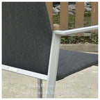 Ensemble de salle à manger d'extérieur Vesuvio 11 pièces en aluminium gris clair avec ensemble de chaises longues gris nuit - Non disponible