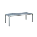 Ensemble de salle à manger d'extérieur Vesuvio 11 pièces en aluminium gris clair avec ensemble de chaises longues gris nuit - Non disponible