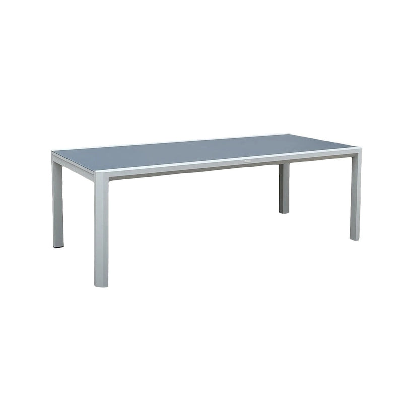 Ensemble de salle à manger d'extérieur Vesuvio 11 pièces en aluminium gris clair avec ensemble de chaises longues gris nuit - Non disponible