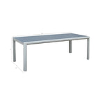 Ensemble de salle à manger d'extérieur Vesuvio 11 pièces en aluminium gris clair avec ensemble de chaises longues gris nuit - Non disponible
