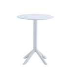 Ensemble bistro d'extérieur 3 pièces, 2 chaises empilables et 1 table, en résine durable pour balcon, terrasse, jardin