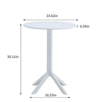 Ensemble bistro d'extérieur 3 pièces, 2 chaises empilables et 1 table, en résine durable pour balcon, terrasse, jardin
