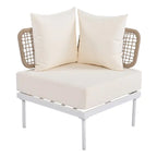 Ensemble de canapé d'angle 8 pièces pour patio avec table basse