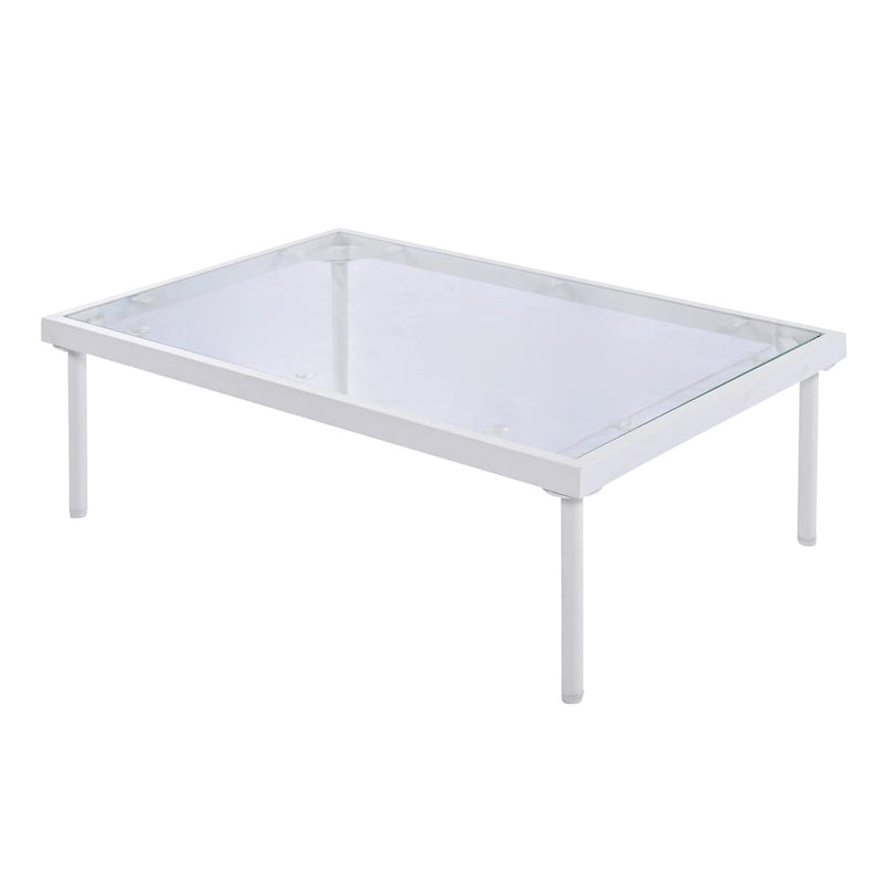Ensemble de canapé d'angle 8 pièces pour patio avec table basse