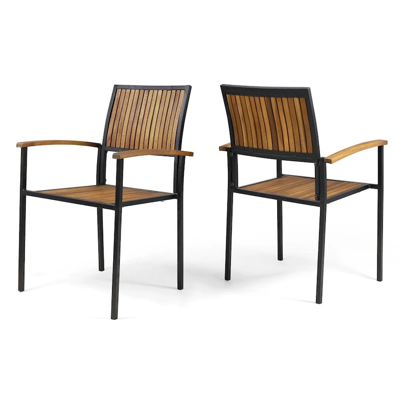 Chaise en bois et métal