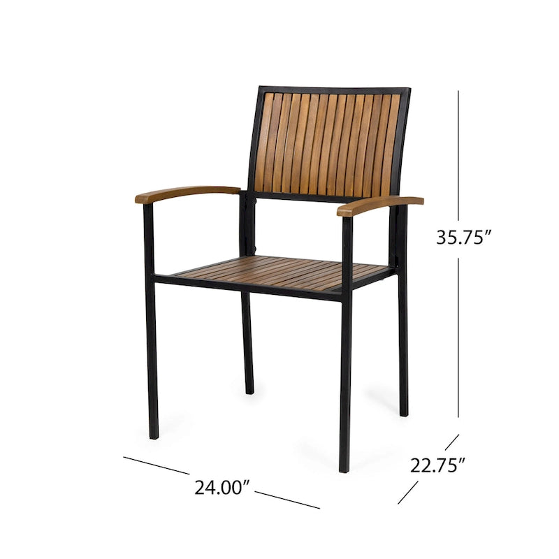 Chaise en bois et métal