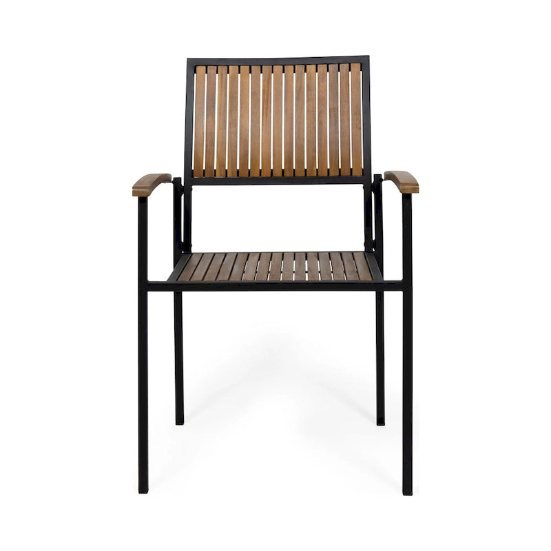 Chaise en bois et métal