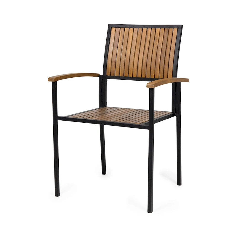 Chaise en bois et métal