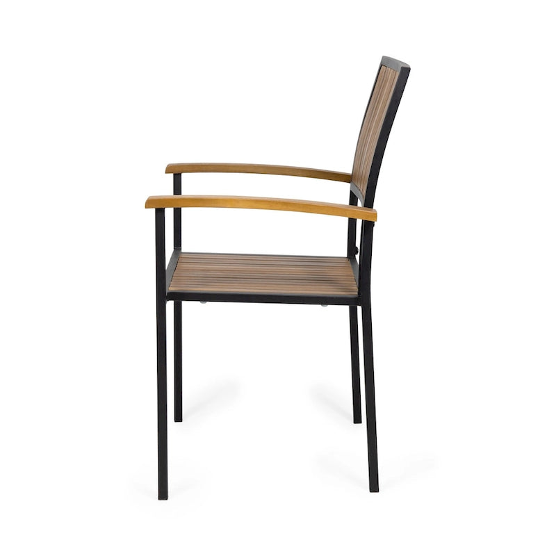 Chaise en bois et métal