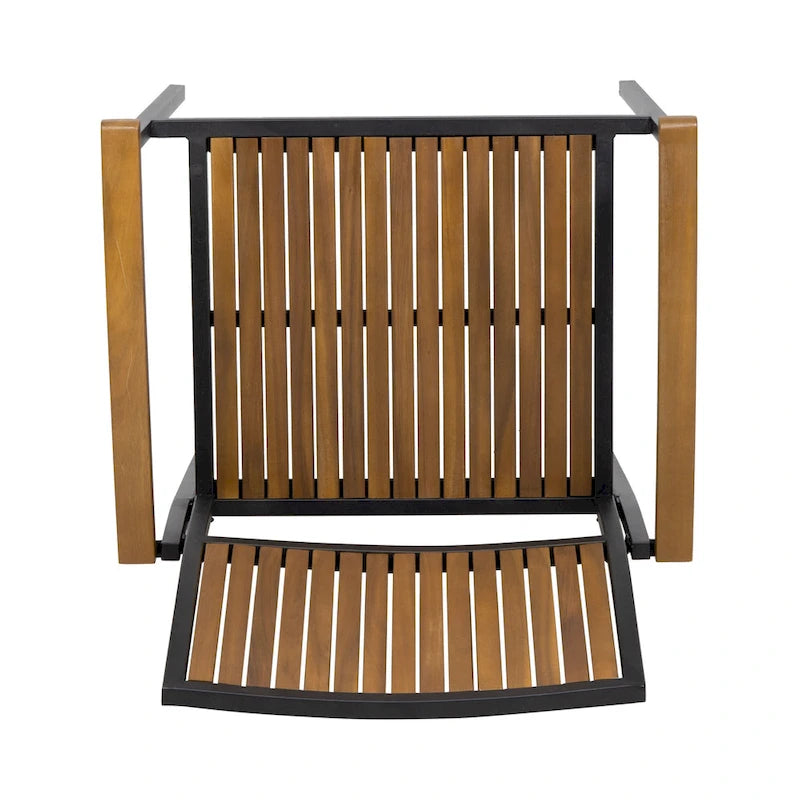 Chaise en bois et métal