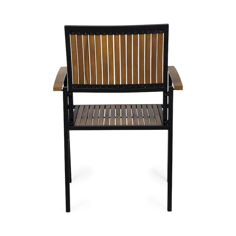 Chaise en bois et métal
