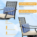 Lot de 2 tabourets de bar pivotants d'extérieur pour terrasse et jardin.