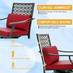 Lot de 2 tabourets de bar pivotants d'extérieur pour terrasse et jardin.