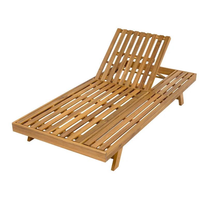 Christopher Knight Home - Chaise longue d'extérieur réglable Harrison en acacia (ensemble de 4)