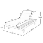 Christopher Knight Home - Chaise longue d'extérieur réglable Harrison en acacia (ensemble de 4)