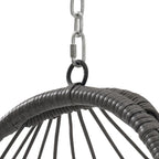 Fauteuil suspendu suspendu en osier gris pliable pour extérieur