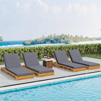 Christopher Knight Home - Ensemble de chaises longues d'extérieur Johnson en acacia