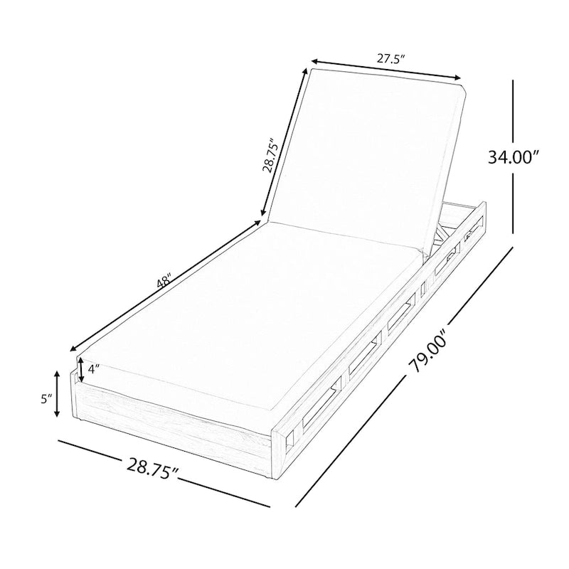 Christopher Knight Home - Ensemble de chaises longues d'extérieur Johnson en acacia