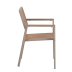 Ensemble de salle à manger d'extérieur extensible 7 pièces avec table extensible et 6 chaises avec accoudoirs